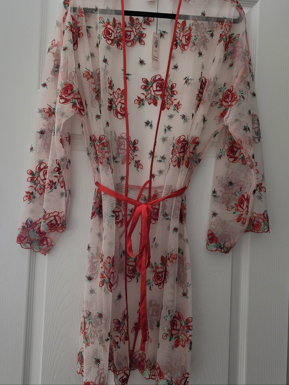 Victoria's Secret Sheer Floral Robe M/L